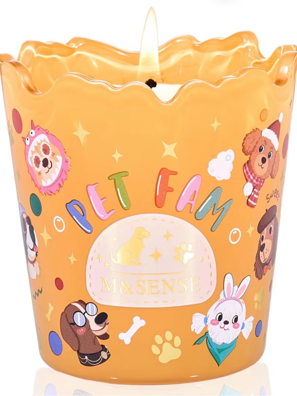 M&SENSE Lemon Grapefruit Scented Candles, 5.64 oz, Up to 30-Hour Burn